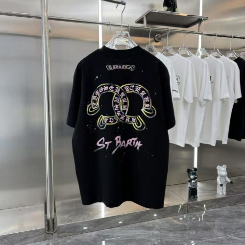 Chrome Hearts Classic Hand Drawn Printed Short Sleeve Couple Casual Round Neck T-shirt