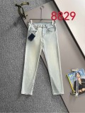 Louis Vuitton New Couple Versatile Slim Washed Jeans Pants