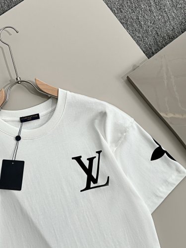 Louis Vuitton Personalized Plush Logo Hot Diamond Casual Short Sleeve T-shirt