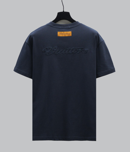Louis Vuitton New 3D Embroidered Logo Short Sleeve Casual Versatile T-shirt