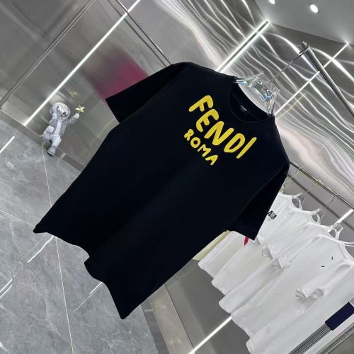 Fendi New Classic Foam Logo Short Sleeve Couple's Casual Versatile T-shirt