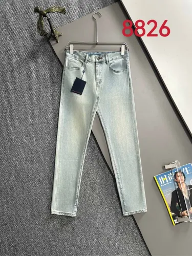 Louis Vuitton New Couple Versatile Slim Washed Jeans Pants