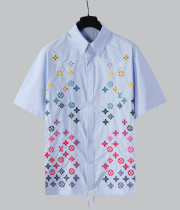 Louis Vuitton New Classic 3D Embroidered Logo Short Sleeve Shirt