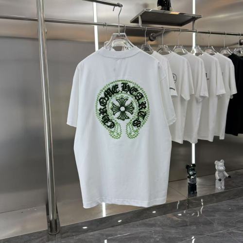 Chrome Hearts New Personalized Embroidered Horseshoe Round Neck Short Sleeve T-shirt