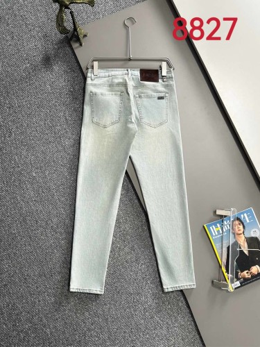 Dior New Couple Versatile Slim Washed Jeans Pants