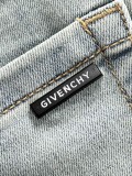 Givenchy New Couple Versatile Slim Washed Jeans Pants