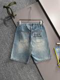 Louis Vuitton New Unisex Casual Versatile Washed Denim Shorts