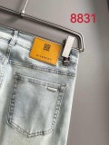 Givenchy New Couple Versatile Slim Washed Jeans Pants