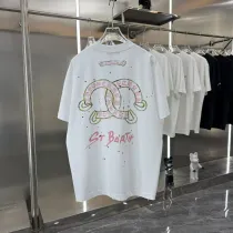 Chrome Hearts Classic Hand Drawn Printed Short Sleeve Couple Casual Round Neck T-shirt