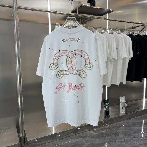 Chrome Hearts Classic Hand Drawn Printed Short Sleeve Couple Casual Round Neck T-shirt