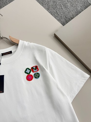 Louis Vuitton New Towel Embroidered Logo Versatile Short Sleeve T-shirt