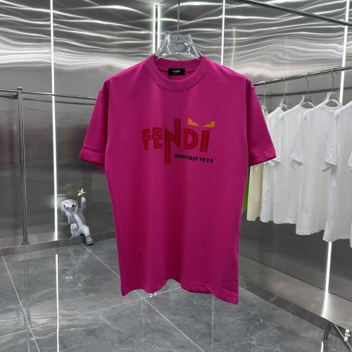 Fendi Classic 5D Logo Printed Short Sleeve Couple's Casual Versatile T-shirt