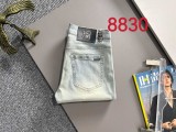 Givenchy New Couple Versatile Slim Washed Jeans Pants