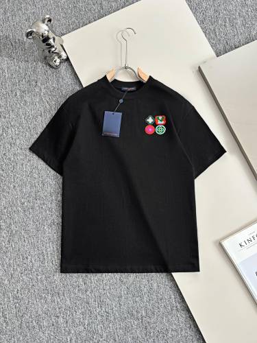 Louis Vuitton New Towel Embroidered Logo Versatile Short Sleeve T-shirt