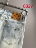 Louis Vuitton New Couple Versatile Slim Washed Jeans Pants