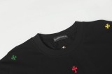 Chrome Hearts New Embroidered Logo Washed Out Short Sleeve T-shirt