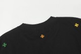 Chrome Hearts New Embroidered Logo Washed Out Short Sleeve T-shirt