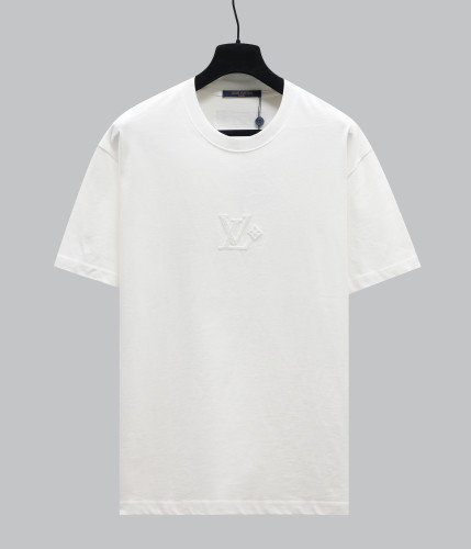 Louis Vuitton New 3D Embroidered Logo Short Sleeve Casual Versatile T-shirt