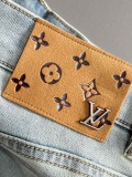 Louis Vuitton New Couple Versatile Slim Washed Jeans Pants