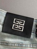 Givenchy New Couple Versatile Slim Washed Jeans Pants