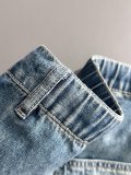 Louis Vuitton New Unisex Casual Versatile Washed Denim Shorts