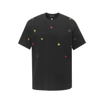 Chrome Hearts New Embroidered Logo Washed Out Short Sleeve T-shirt