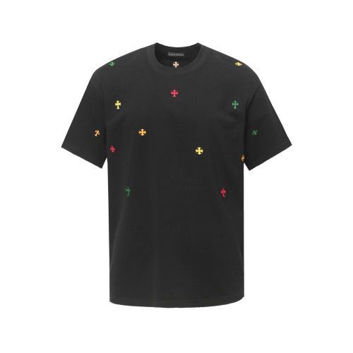 Chrome Hearts New Embroidered Logo Washed Out Short Sleeve T-shirt