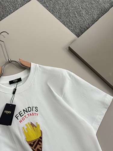 Fendi New Fashion Logo Embroidered Versatile Short Sleeve T-shirt
