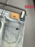 Louis Vuitton New Couple Versatile Slim Washed Jeans Pants