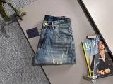 Louis Vuitton New Unisex Classic Distressed Washed Denim Shorts