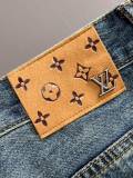 Louis Vuitton New Unisex Classic Distressed Washed Denim Shorts