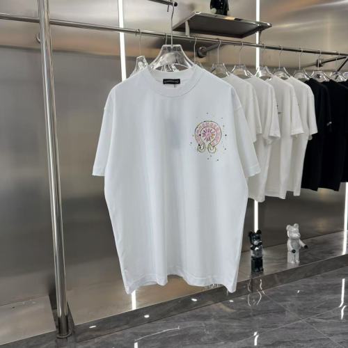 Chrome Hearts Classic Hand Drawn Printed Short Sleeve Couple Casual Round Neck T-shirt