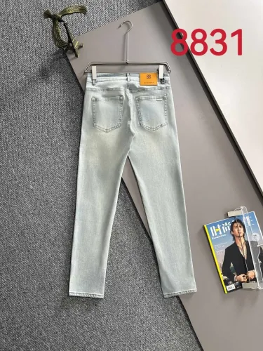 Givenchy New Couple Versatile Slim Washed Jeans Pants