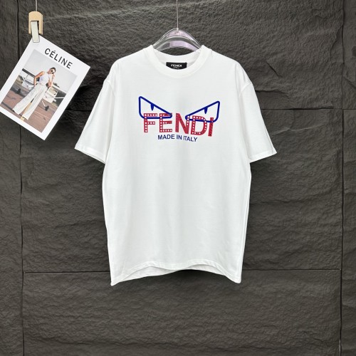 Fendi New Fashion 3D Monster Letter Printed Short Sleeve Casual Cotton T-shirt
