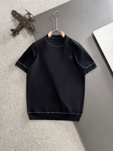 Balenciaga Spring/Summer New Couple's Casual Knitted Short Sleeves