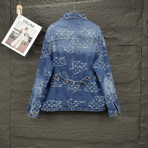 Louis Vuitton New Cloud Jacquard Logo Couple's Washed Denim Jacket