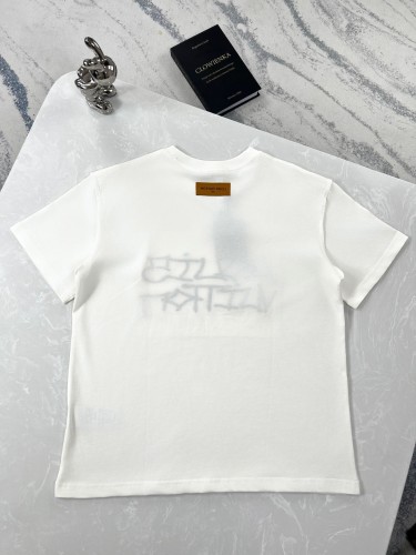 Louis Vuitton New Fashion Embroidered Letter Logo Short Sleeve Casual Round Neck T-shirt