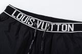 Louis Vuitton Classic Embroidered Logo Beach Pants Casual Mesh Quarter Pants