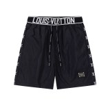 Louis Vuitton Classic Embroidered Logo Beach Pants Casual Mesh Quarter Pants