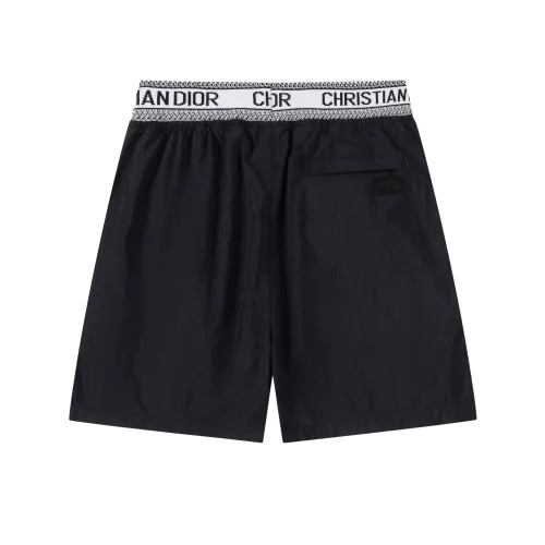 Dior Classic Embroidered Logo Beach Pants Casual Mesh Quarter Pants