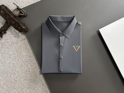 Gucci Spring/Summer New High End Embroidered Logo Collar Polo Shirt
