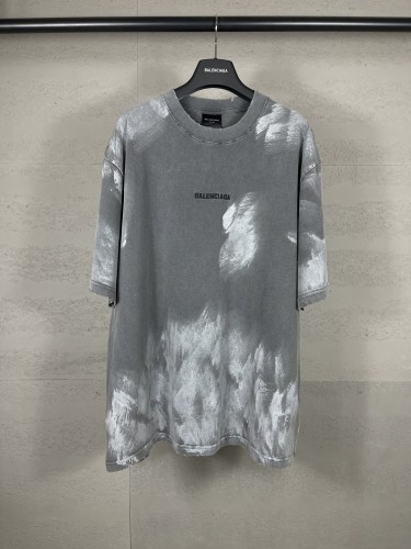 Balenciaga New Embroidered Logo Graffiti T-shirt Unisex Casual Round Neck Short Sleeve