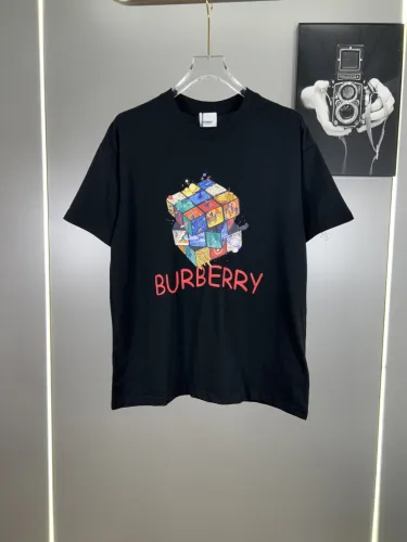 Burberry Fashion Cube Logo Printed T-shirt Casual Round Neck Short Sleeve