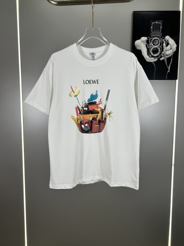 Loewe New Fashion Printed T-shirt Unisex Casual Round Neck Short Sleeve
