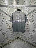Balenciaga Spring/Summer New Washed T-shirt Unisex Casual Oversize Short Sleeve