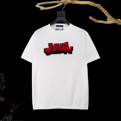 Louis Vuitton New Classic 3D Logo Jacquard Knitted Woolen Short Sleeve