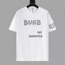Burberry New Classic Heavy Embroidery Logo Short Sleeve Casual Round Neck T-shirt
