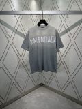 Balenciaga Spring/Summer New Washed T-shirt Unisex Casual Oversize Short Sleeve