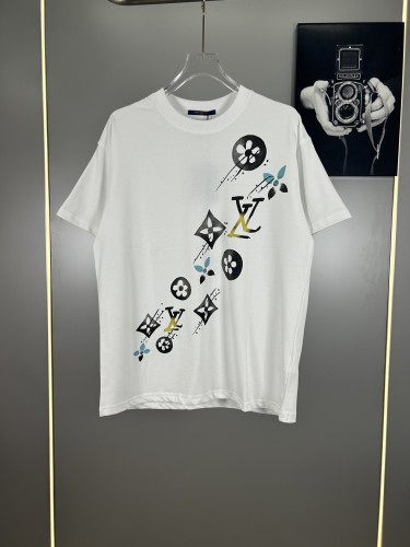Louis Vuitton New Classic LogoT T-shirt Unisex Round Neck Short Sleeve