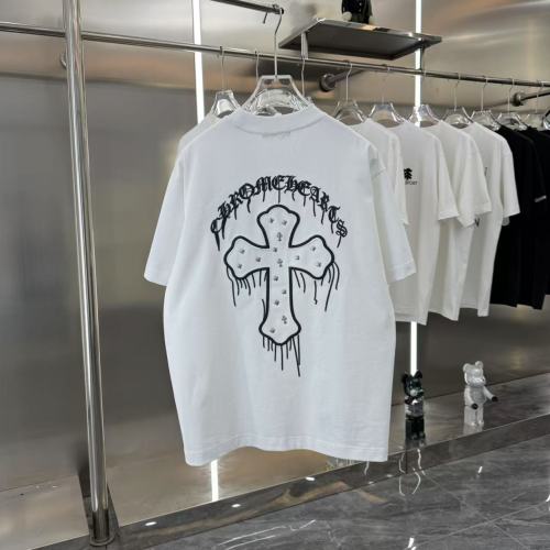 Chrome Hearts New Fashion Patch Embroidered Short Sleeve Casual Round Neck T-shirt